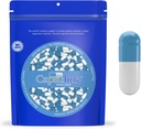 Capsuline Barevné velikosti 0 Prázdná želatina Kapsle modrá / bílá 10000 Počet 124; Kosher & Halal Certified Capsule 124; Gluten zdarma