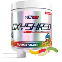 EHP Labs OxyShred Pre Workout Powder - Presping Powder with L Glutamine & Acetyl L Carnitin, Energy Boost Drink - Gummy Snake, 60 Servings