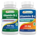 Nejlepší Naturals Vitamin B2 (Riboflavin) 400mg & Vitamin B-6 25 Mg