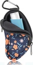 Asthma Inhaler nosič Neoprene Cestovní Inhaler Mini Bag pro L- Shaped Inhaler, Inhaler není součástí balení (modrá, květina)