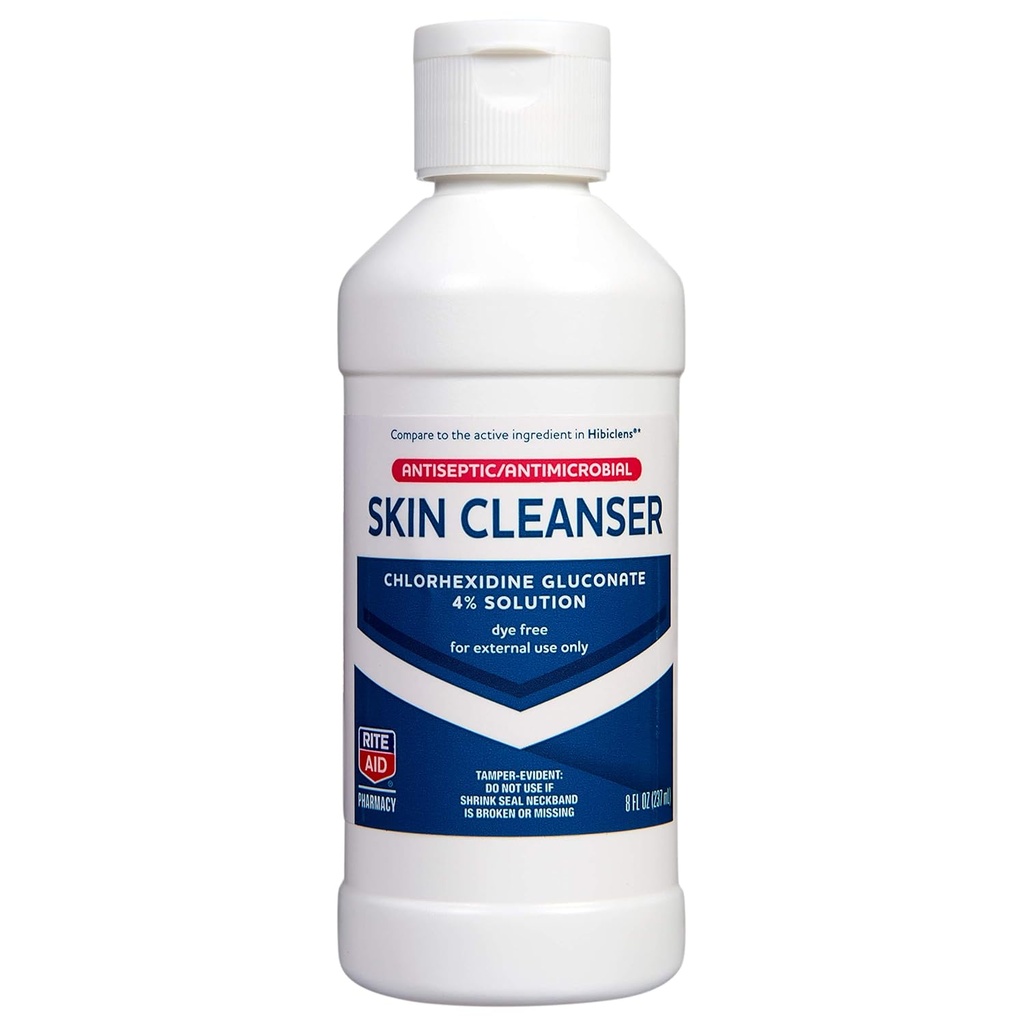 Rite Aid First Aid Antiseptic Skin Cleanser, 8 fl oz Current124; Antiseptic Antimicrobial Wash Current124; Antibakterial Soap Current124; Wound Care Products
