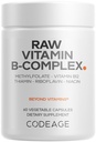 Codeage Syrový vitamin B-Complex Dodatek - Esenciální B vitaminy s probiotika, trávicí enzymy, Ovoce a zelenina - 2- Month Supply - Methylfolát - Biotin - Vitamin B12 - Non- GMO - 60 Kapsle