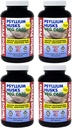 Yerba Prima Psylium Husks Veg Caps - 180 Počet (balení po 4) - Vegan, Non-GMO, gluten Free, Colon Cleanser, Denní Fiber dodatek pro Gut zdraví & Regularity