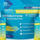 Hydromate Electrolyte Powder Lemon Lime Hydratační balíčky Nízký cukr 30 Počet