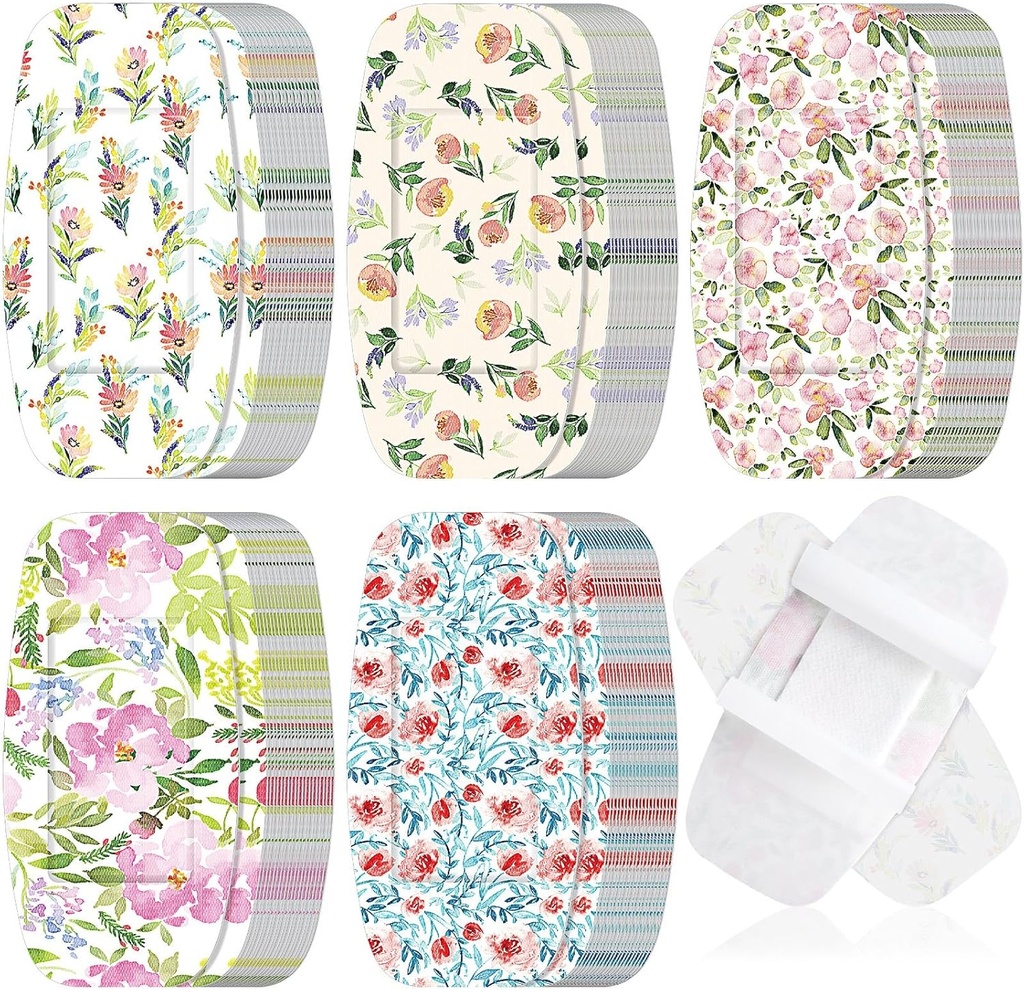 Sinmoe 100 Pcs Velké obvazy 2 x 4 Inch Latex Volný velký přilnavý květ péče o zranění flexibilní Fabric obvazy pro péči a chránit zranění