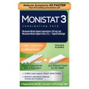 Monistat 3denní kvasinková infekce Léčba žen, 3 Miconazole Vaginální Suppositorios & Externí Itch Relief Cream (9g Tube) Combo Pack