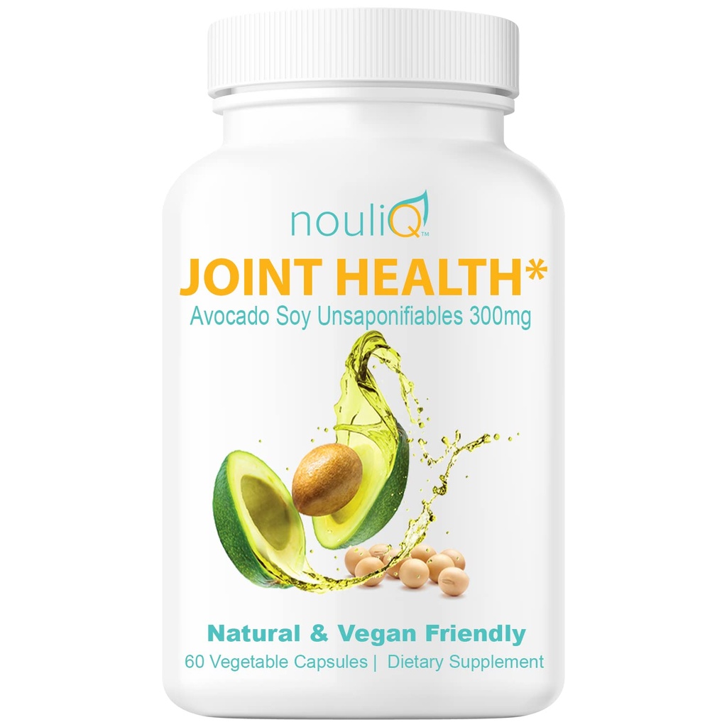 Natural & Vegan- Friendly Joint Health Appendix, Avocado Soy Unsaponifiables 300mg, Non-GMO, Free of any Gluten, Umělé barvy nebo Flavors, Mléčné a korýši, 60 denní dodávky.