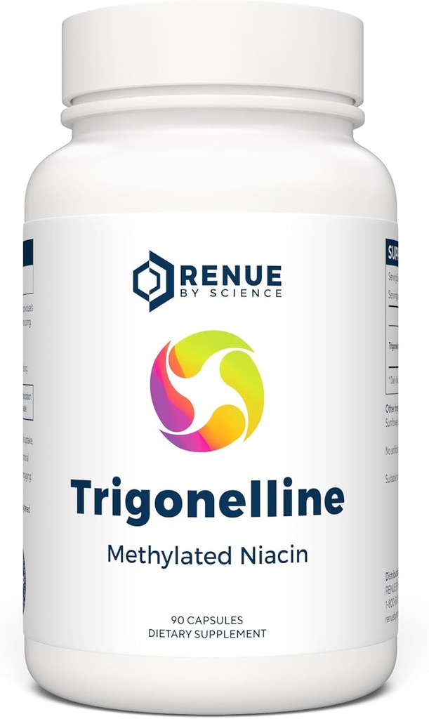 Renue By Science Trigonelline CLAS124; High Force Trigonelline TRG Metyled Niacin - 250mg Trigonilline dodatek Kapsle CLAS124; Non- GMO CLAS124; Made in The USA & Third- Party Tested