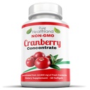 Non- GMO Cranberry Koncentrované od 12,600mg - Triple Strenggels - Snadné spolknout pilulky pro muže a ženy, 1 lahvička