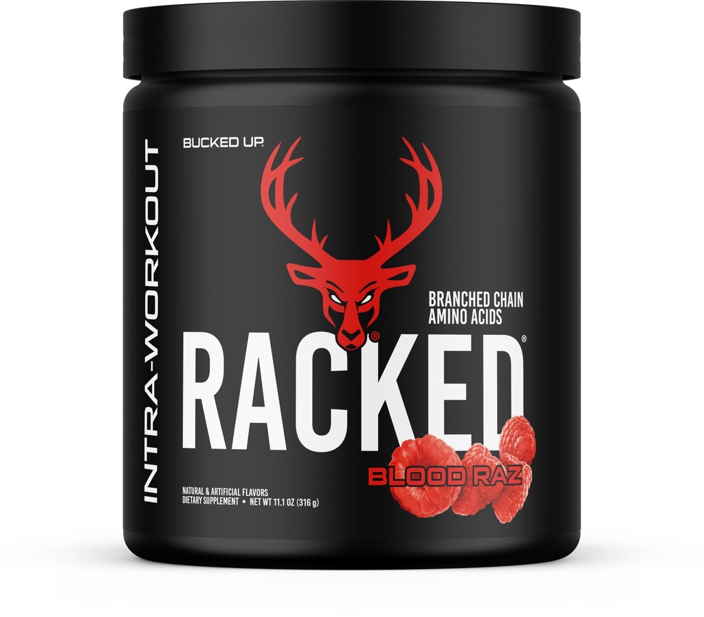 Bucked Up Racked Blood Raz CLAS124; Intra Workout BCAA 2-1-1 Formule s L Carnitin acetyl L Carnitin Taurin a L Tyrosin CLAS124; Amino Acid Powder Dodatek (30 Servings)