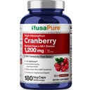NusaPure Cranberry 60 000 mg 180 Veg Caps (Bioperin, Non- GMO, Vegan)