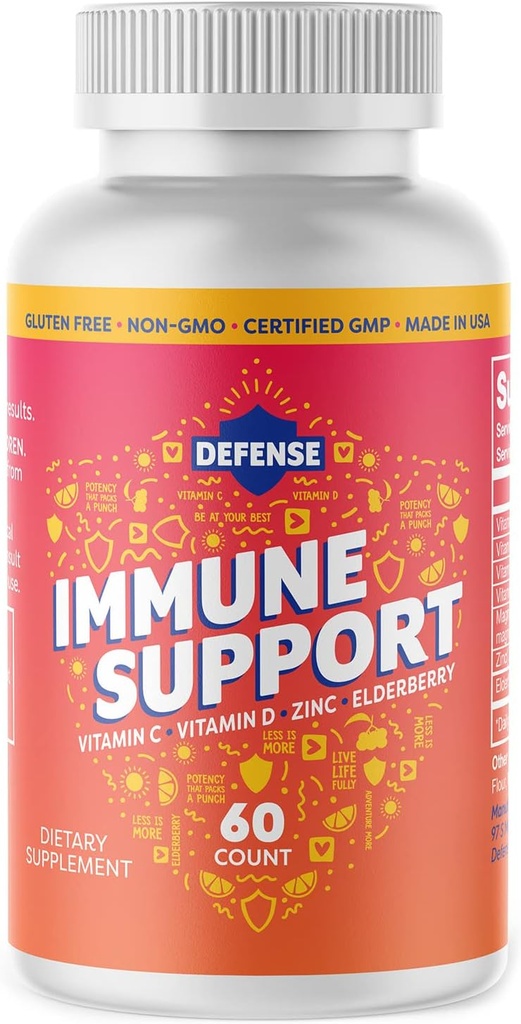 Doplněk pro dospělé 124; 30 denní zásobování 124; Imunity Booster pro muže a ženy s vitamínem C, zinek, bezinky, a vitamin D3, Denní antioxidant Boost, Non GMO, gluten- zdarma 124;
