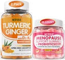 2 balení Kurkumové zázvorové gumy + 1 balení Menopauza dodatek Plněné gumy
