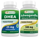 Nejlepší Naturals Dhea 25mg & Ashwagandha Extract 500 Mg