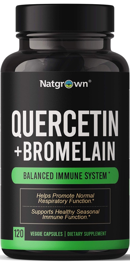 Natgrew Quercetin s komplexem Bromelain - 120 Kapsle