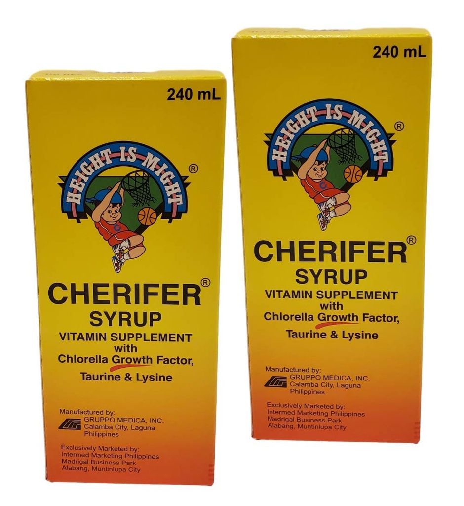 2 Cherifer Sirup Chlorella růstový faktor, Taurin & Lysin 240ml