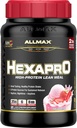 ALLMAX HEXAPRO, Jahoda - 2 libry - 25 gramů proteinu per servírování - 8hodinová trvalá uvolňování - nulový cukr - 21 porcí