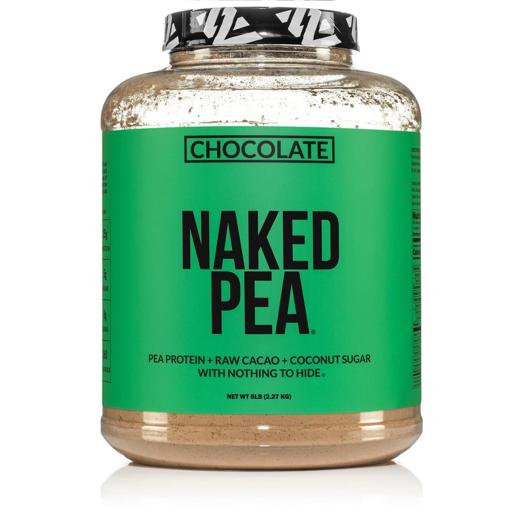NAKED Nutrition Chocolate Pea Protein Isolate - 5Lb Bulk, NSF Certified, Plant based, Vegetarian & Vegan Protein. Snadno se digest, non-GMO, gluten zdarma, laktóza zdarma, sója zdarma