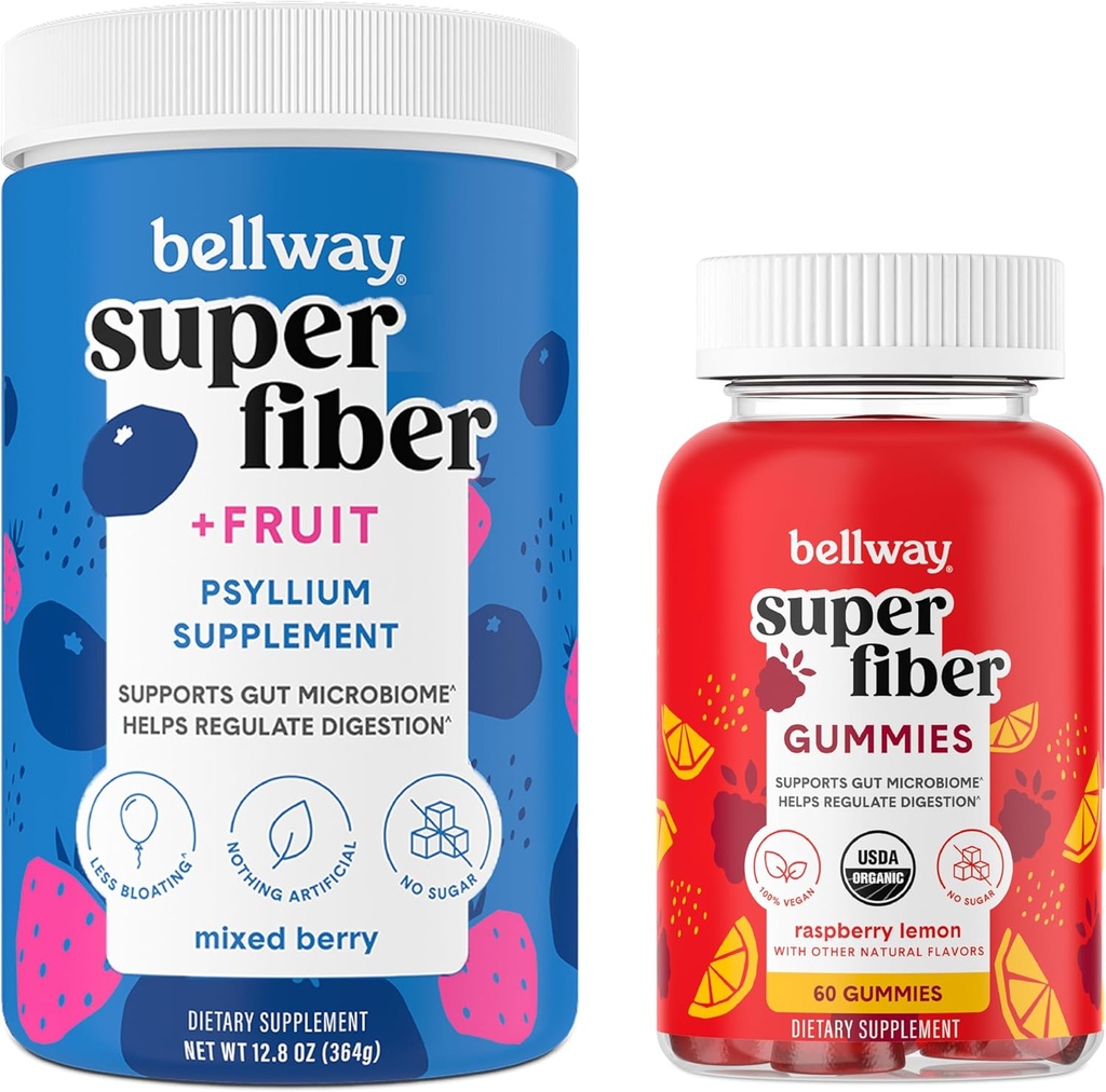Bellway Super Fiber Powder + Ovoce, Smíšené Berry Super Fiber Gummies