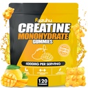 Ochucené creatin monohydrát gumy Cukr zdarma, Pre cvičení doplňky creatine gumy pro muže a ženy, Gym doplňky, Podporuje růst svalů, zotavení, síla, Energy Boost Ibrahi120 Count Ibrahi- Mango