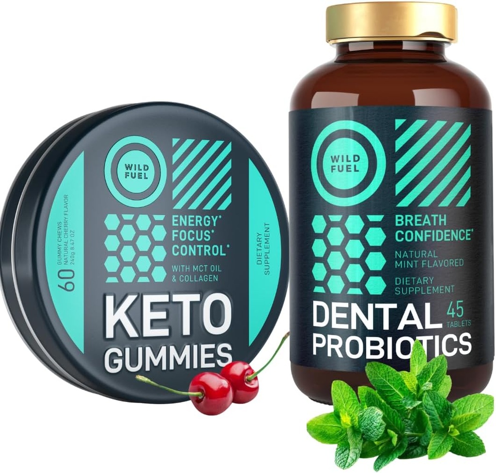 WILD Oral Probiotika pro ústní zdraví a Keto Candy s MCT Oil Bundle