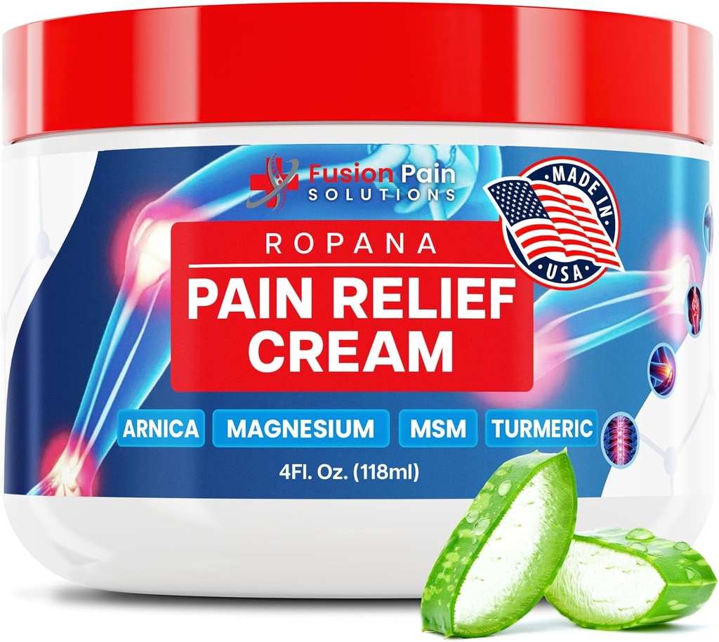 Relief Cream s Arnica, Magnesium, MSM & Turmeric (4 FL Oz) - Natural Soothing Relief Cream for Joints & Sore Muscles - Non Greasy Pain Relief