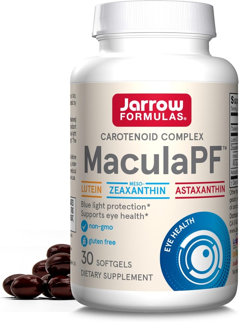 Jarrow Diplomas MaculaPF karotenoidní komplex, Dietní dodatek, Podporuje oční zdraví, 30 Softgels, Až 30 den dodávky
