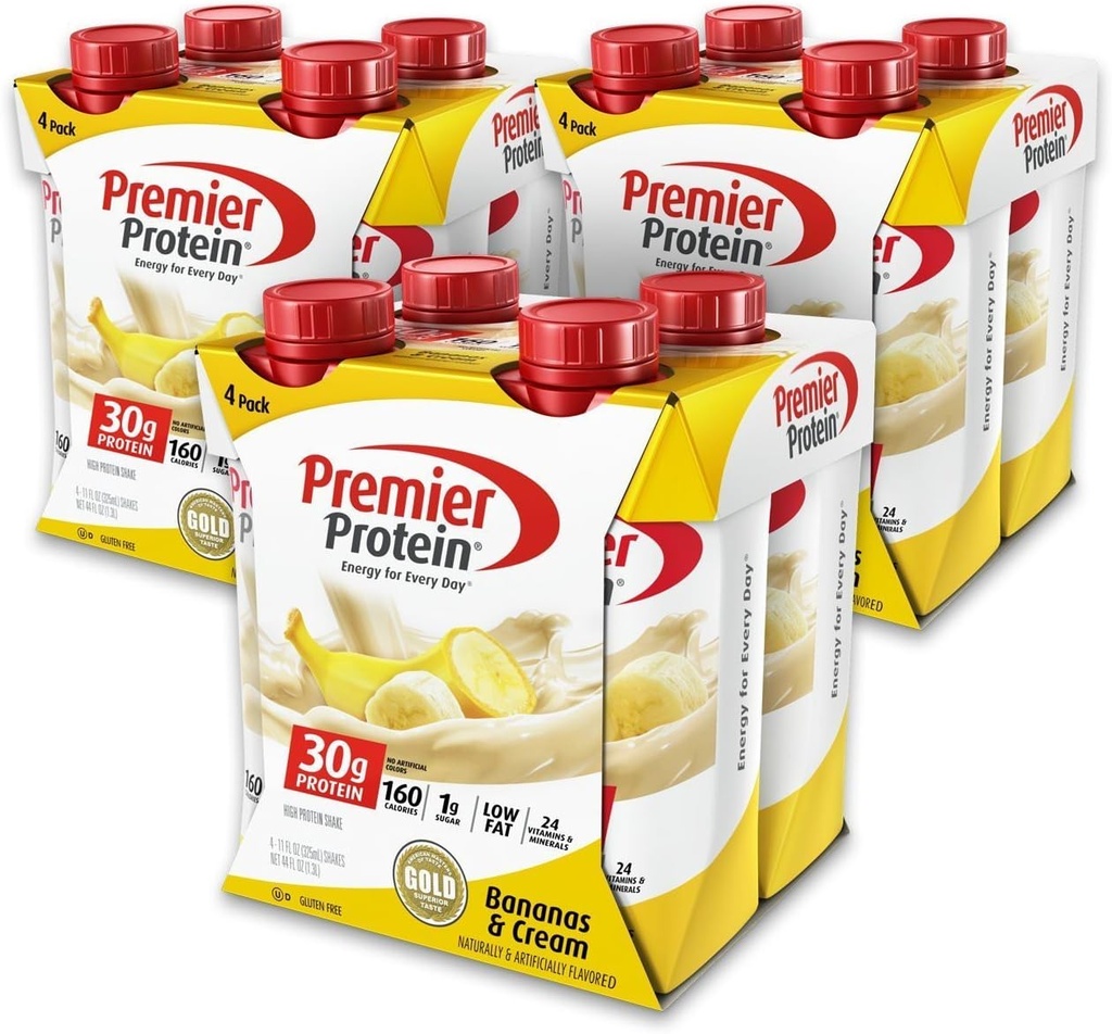 Premier Protein iiEjNj 30g Protein Shake, 11 fl oz Bottle, Banana 12 Count (2 balení)