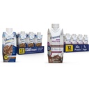 Glucerna protein Smart Nutritional Shake & Secure Max Protein Nutrition Shake with 30g of Protein, 1g of Sugar, High Protein Shake, Milk Chocolate, 11 Fl Oz (Pack of 12), Liquid, Halal