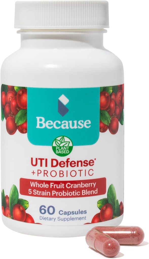 Protože Probiotika Cranberry UTI obranné kapsle pro ženy (60 Kapsle, 1 lahvička)