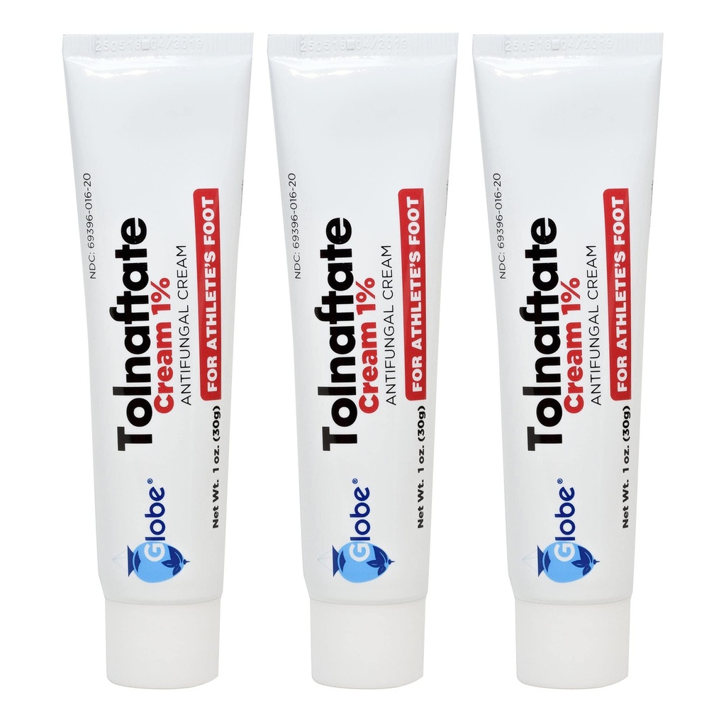 Globe Tolnaftate 1%, 1 Oz antimykotická léčba, Proven klinicky efektivní na nejvíce atlet nohy a ringworm (3 balení)