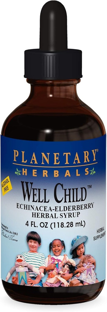 Planetární Herbals Echinacea- Elderberry Syrup, 4 fl oz (128.28 ml)
