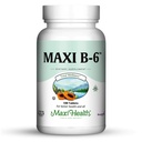 Maxi Health B-6 - Vitamin B6- 100 mg Kardiovaskulární zdraví - 100 Tablet - Kosher (100 Počet, balení po 2)