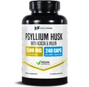 Zdravotní péče Psyllium Husk Fiber 1500mg Fiber 124; 240 Vegan Kapsle 124; Extra Strength Fiber dodatek 124; Podporuje stravovací zdraví 124; Non- GMO, gluten- Free Facture124; Made in USA