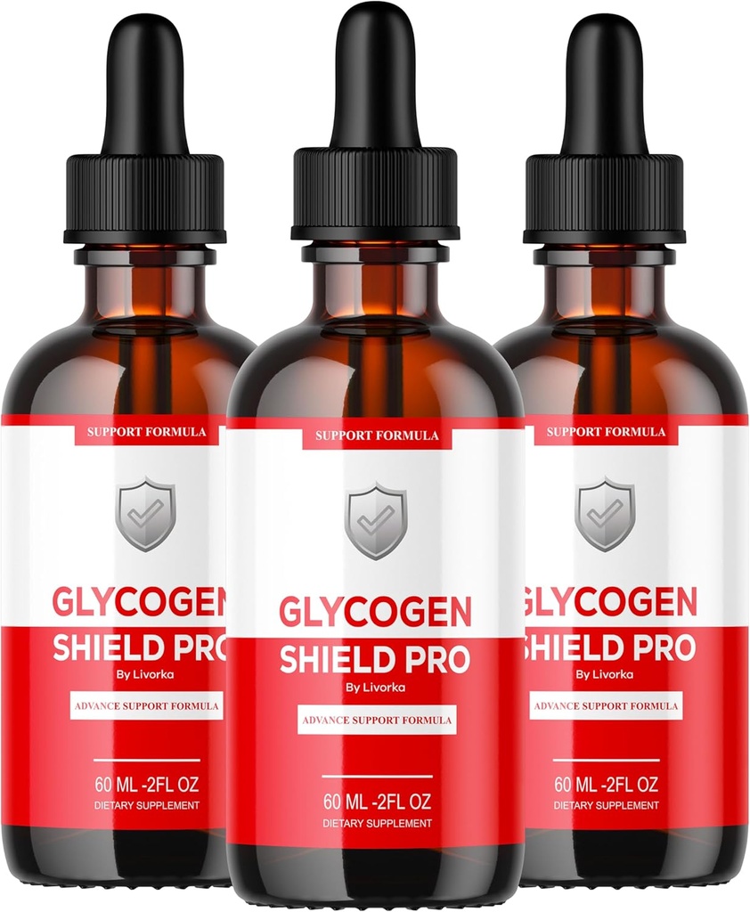 (3 Pack) Glycogen Shield Pro - Glycogen Shield Pro Drops, GlycogenShield Pro Drops, GlycogenShield Pro Support, Glycogen Shield Pro Supplement, 3 Lahve na 90 dní