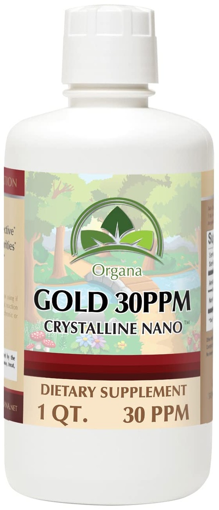 Organa Čistá Crystalline Liquid Gold Dodatek - 30 PPM - Koloidní minerály 32 Ounce
