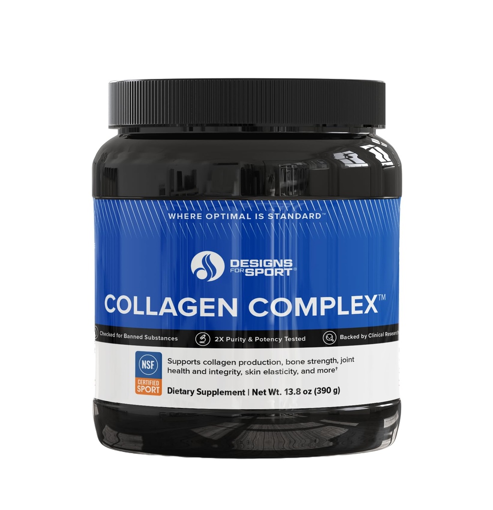 Designy pro sportovní komplex kolagenu - NSF Certified for Sport Collagen Peptides Powder - Kolagen pro spojky, síla kostí, pokožka elasticita (13.8 oz)