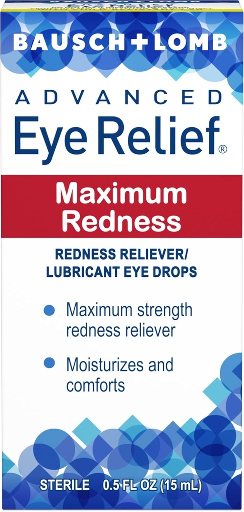 Bausch & Lomb Advanced Eye Relief Maximální zarudnutí Lubricant Eye Kapky z 0.5 Fl Oz (15 ml) - Balení po 5