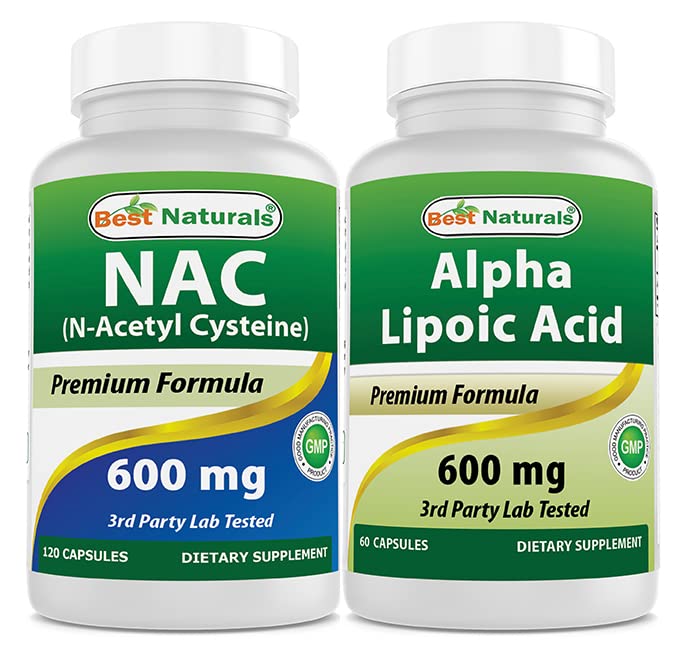 Nejlepší Naturals NAC 600 mg & Alpha Lipoic Acid 600 mg