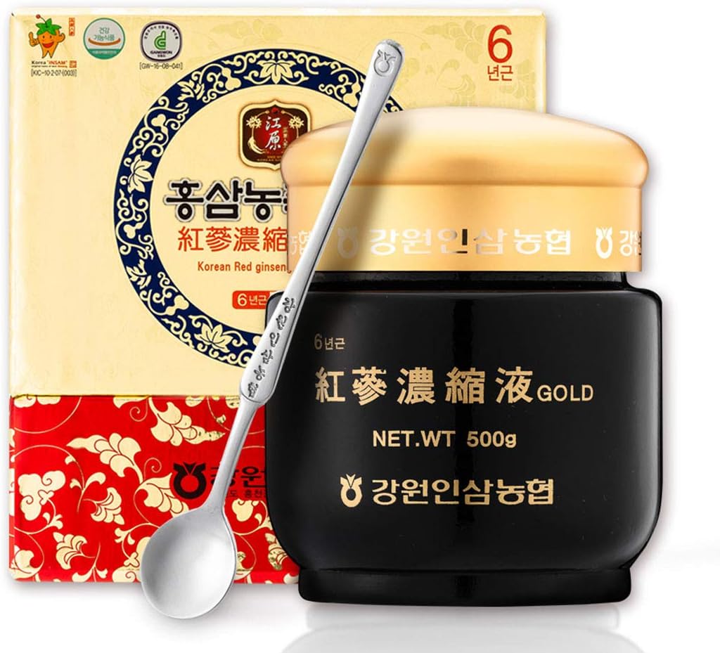 Gangwoninsam] Korean Red Ginseng Extract Gold 500g / 17.63 f. oz - Obsahuje 100% čisté Korejské 6-Year-Old Red Ginseng Root Extract