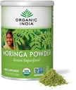ORGANICKÁ INDIA Moringa Powder - Moringa Oleifera Leaf Herbal Supplement, Green Superfood, Nutrient Dense, Pure Plant Protein, Vitamin A, E, K, železo, vápník, Vláknina, Vegan, USDA Certified Organic - 8 oz