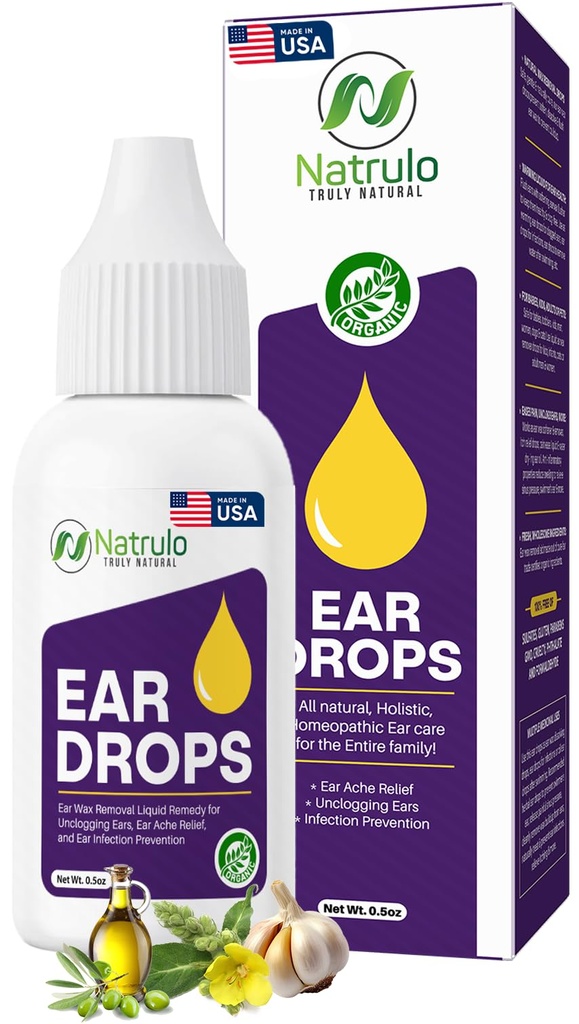 Přírodní ušní kapky pro ušní infekci - Homeopatické Earddrops pro dospělé, děti, dítě, & Domácí mazlíčci - Relieves Ucho Aches, Plavec je ucho, & Loosens Wax - Děti bezpečné ušní zdraví Vyrobeno v USA
