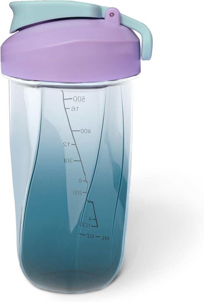 protein shaker láhev Holds up to 20oz, No Mixending Ball or Whisk, BPA zdarma, Přenosný Pre Workout syrovátka protein Drink Cup, Blender shaker láhev pro míchání koktejly coopleshakies (modrá)