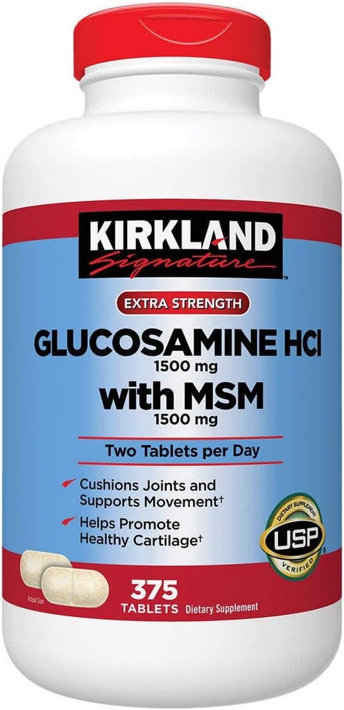 Podpis Kirkland Glucosamine s MSM, 375 Tablety (3 balení)