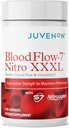 Juvenon BloodFlow-7 Příplatek oxidu dusnatého s nitrosiginem - Zlepšený vzorec pro maximální absorpci - Cirkulační booster, krevní tlak, Podpora cholesterolu (180 Počet balení 1)