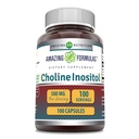 Amazing Applicas Cholin & Inositol 500 Mg dodatek 124; Kapsle 124; Non-GMO Creditor 124; Gluten- Free Creditor 124; Made in USA (1 balení 124; 100 Počet)