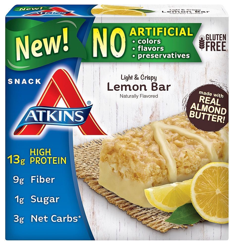 Atkins Snack Light Crispy Lemon Bar, 5 Little Bars (Balení po 2)