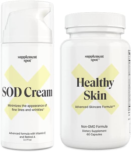 Bundle: SOD Superoxide Dismutase obličeje krém a zdravé pokožky proti stárnutí doplněk