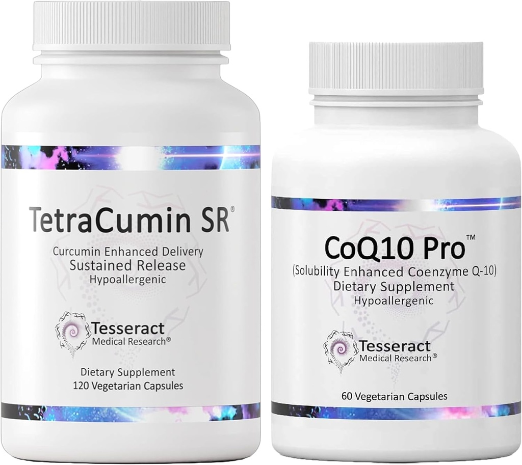 Teseract Medical Research Body Opravy s Vitality Boost, Společná podpora Dodatek, Setrvalá verze & Coenzym Q10 Antioxidant dodatek pro optimální zdraví