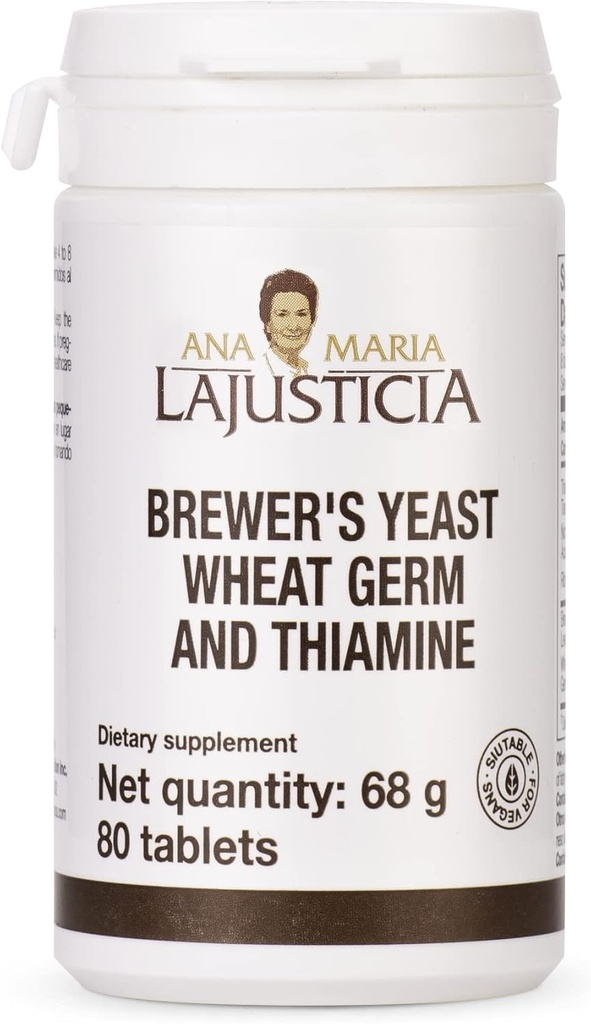 Ana Maria Lajusticia- Brewer 's Yeast - Zdroj vitamínů, srdce zdraví a zdravé výživy - 20 dnů léčby balení cukru zdarma & Vegan Friendly.